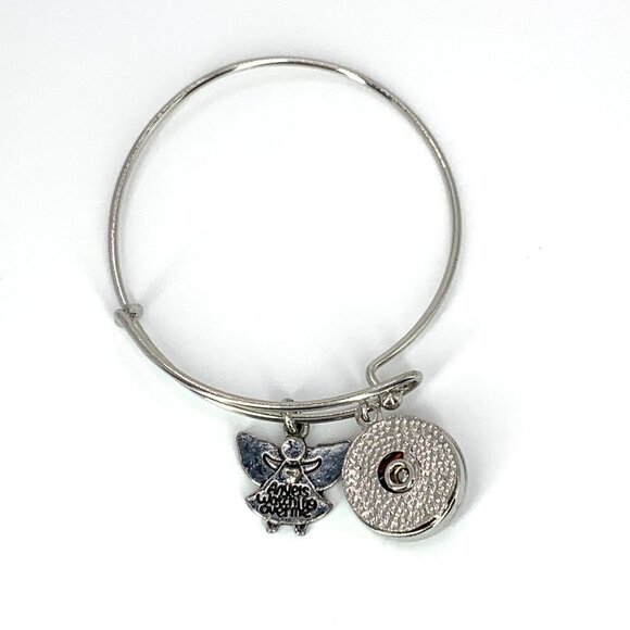 Angels Working Overtime Charm Bracelet Silver Finish - Expands 2"- 3.5" - Picture 2 of 2